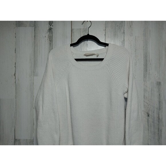 Soft Surroundings Chenille Patch Pocket Crewneck Tunic Sweater 29652 , Ivory Med - Picture 3 of 6